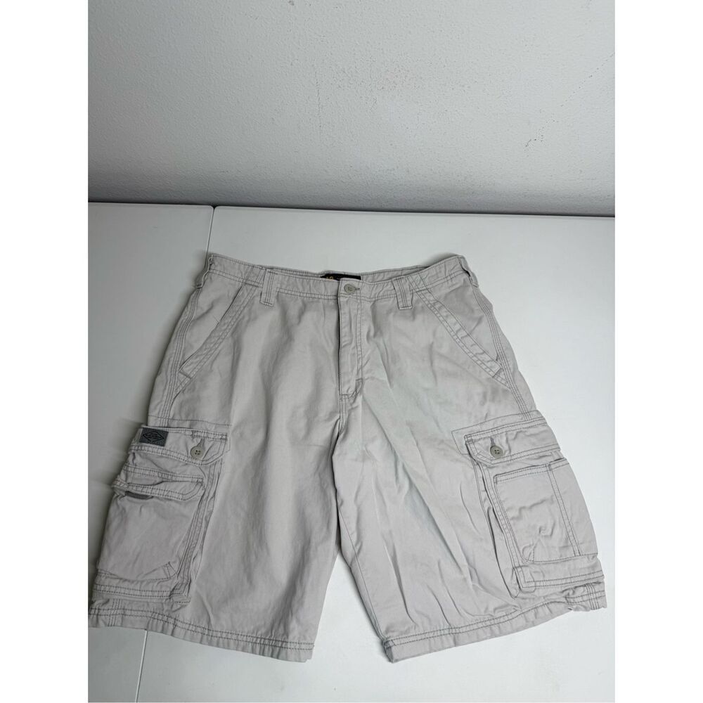 Lee Dungarees Shorts Mens Cargo Utility Classic Khaki Flap Pocket Outdoor Sz 36